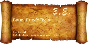 Baur Euzébia névjegykártya